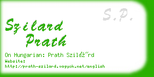 szilard prath business card